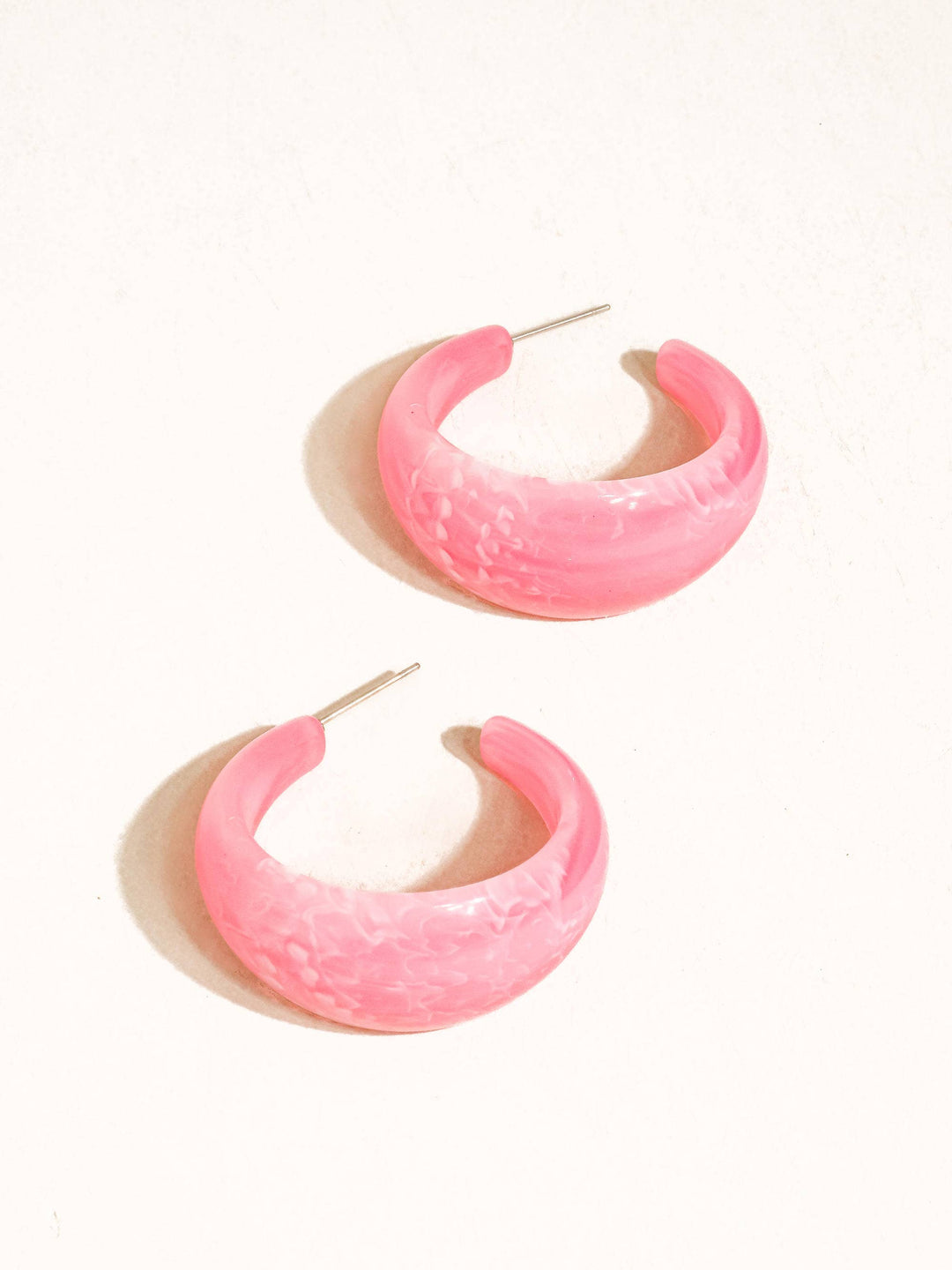 Ines 18K Gold Non-Tarnish Resin Hoop Earrings