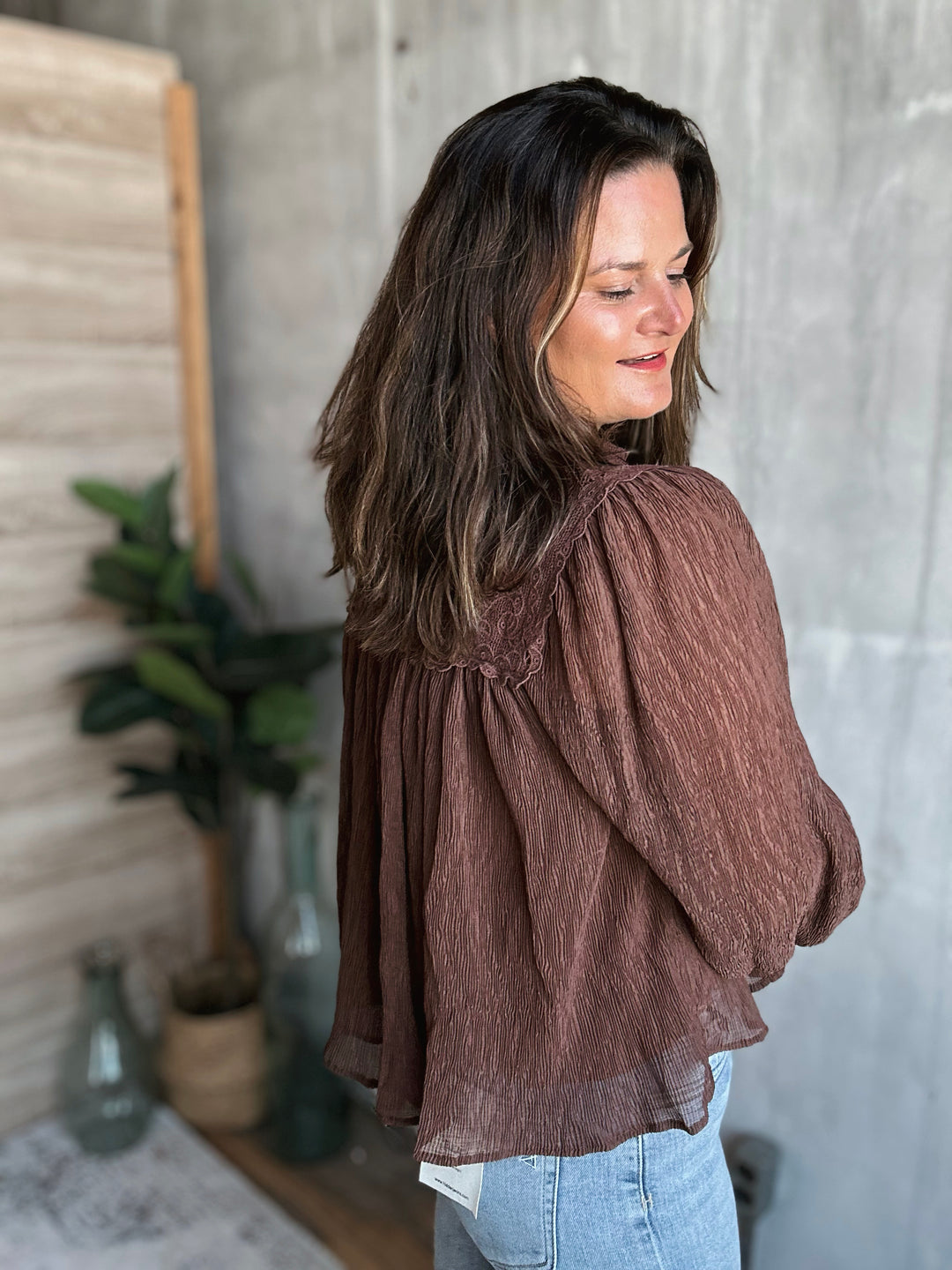 The Chancy Lace Trim Top