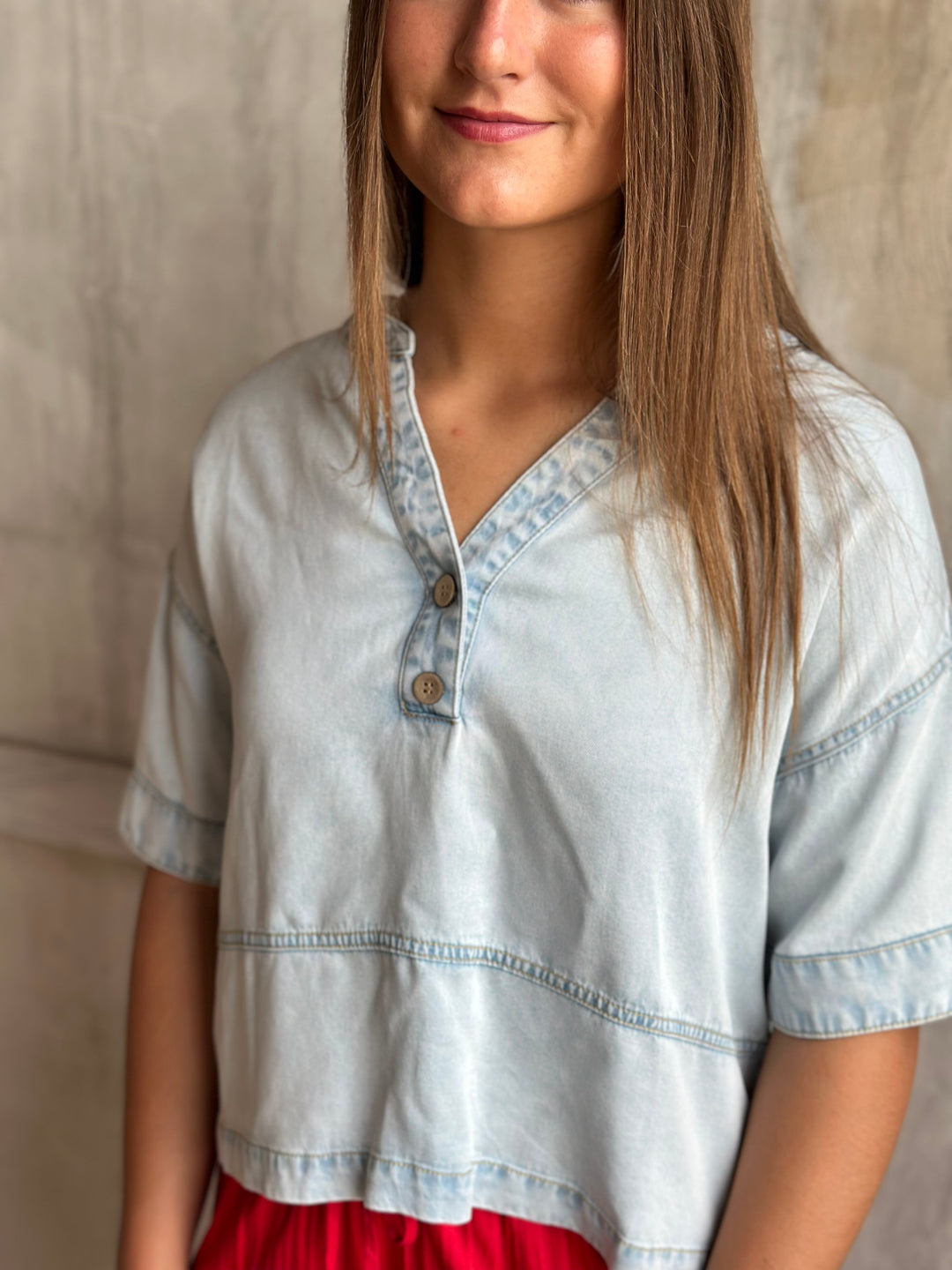The Hollis Denim Top