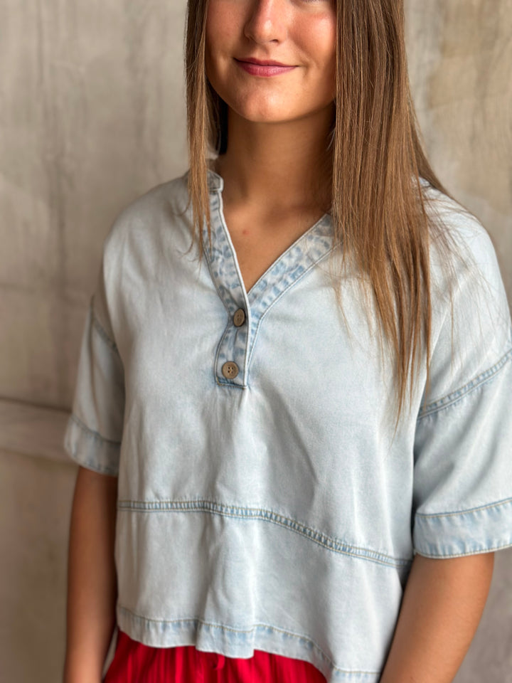 The Hollis Denim Top