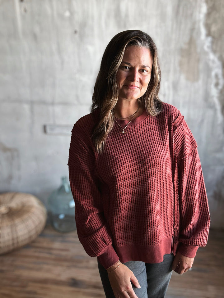 Gabby Waffle Top