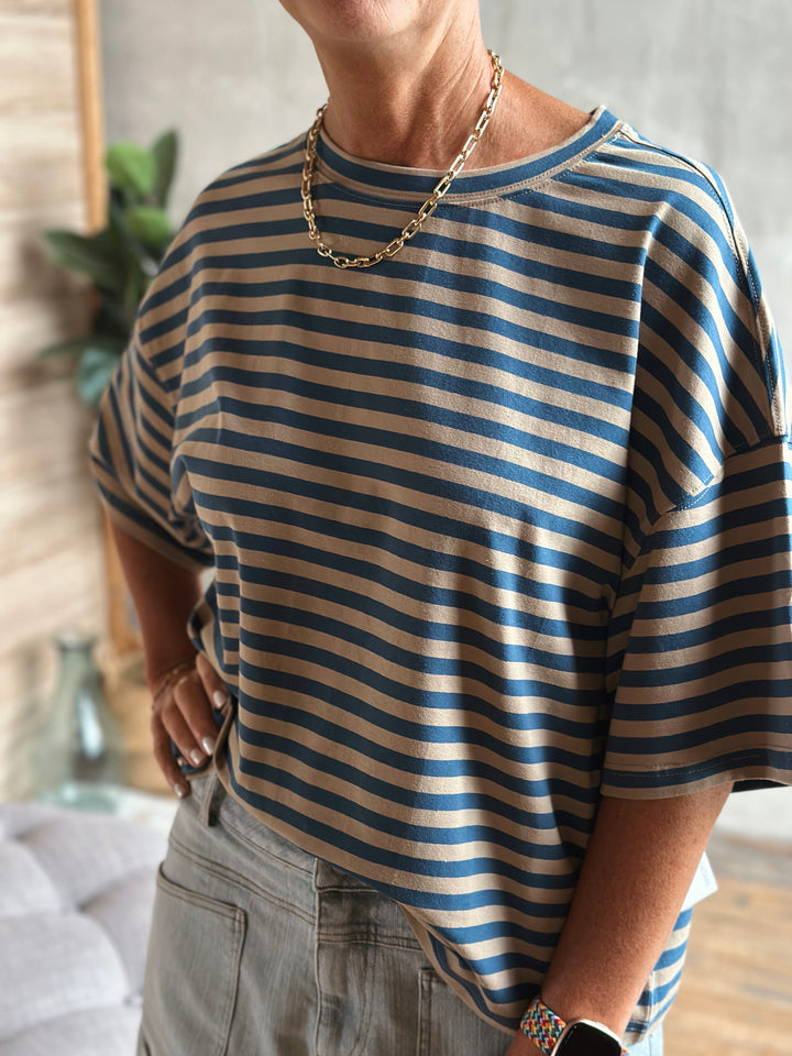 Tommy Oversized Stripe Tee