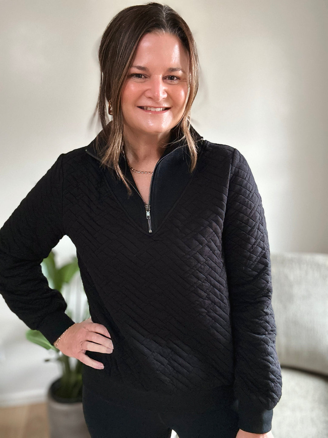 Gina Quilted Half Zip