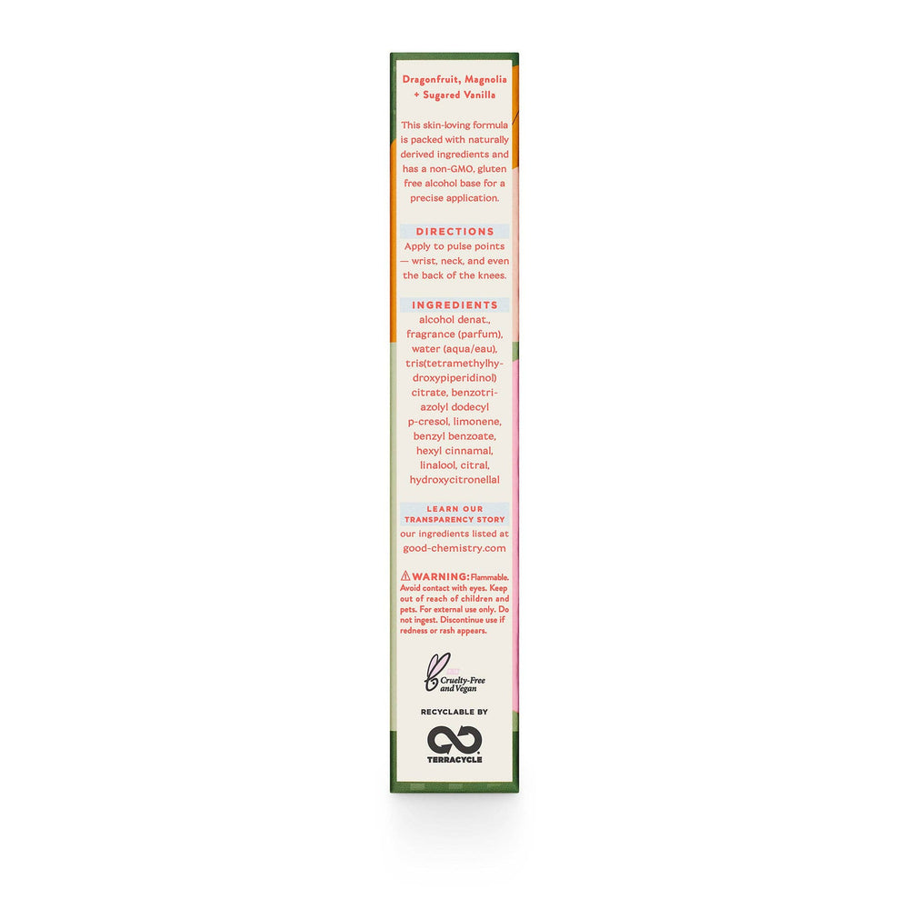 Product label with directions and ingredients on a white background