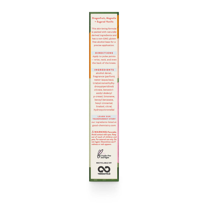 Product label with directions and ingredients on a white background