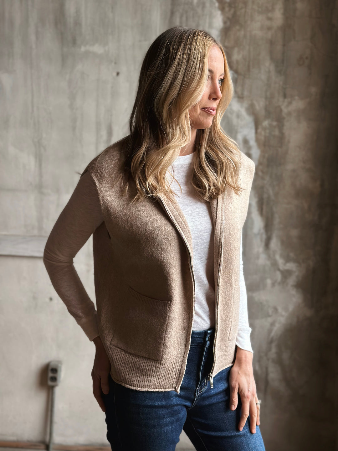 Mock Neck Sweater Vest