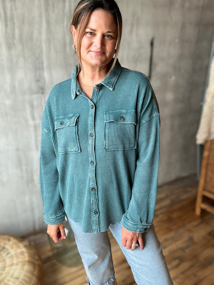 The Laura Waffle Shacket