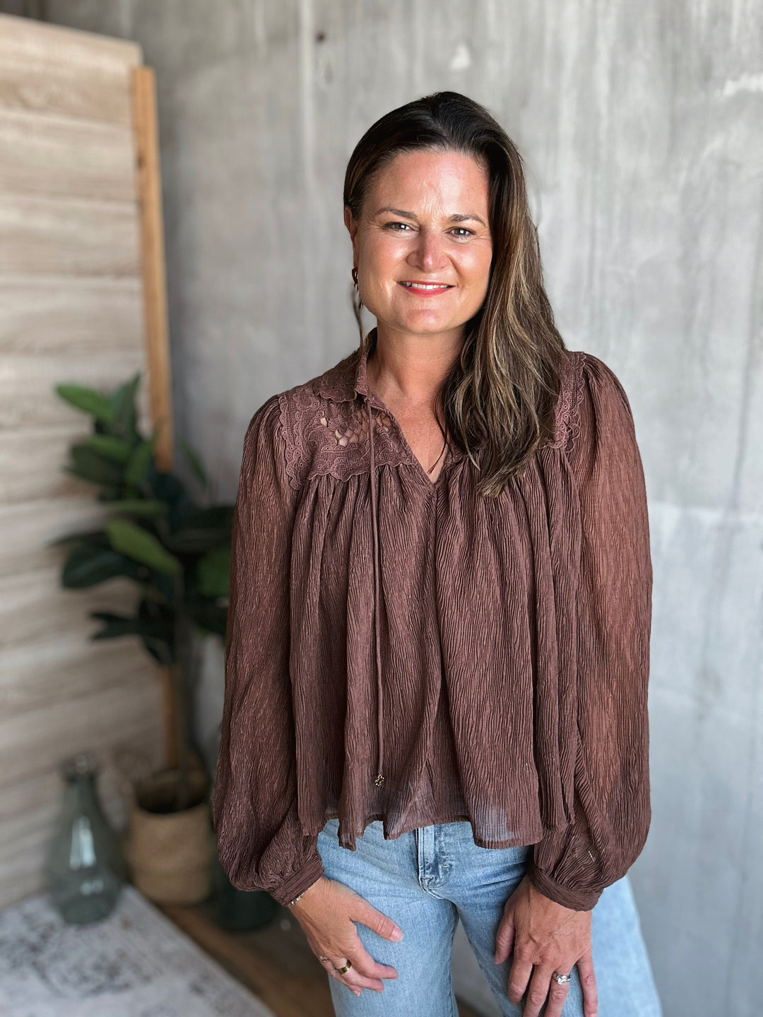 The Chancy Lace Trim Top