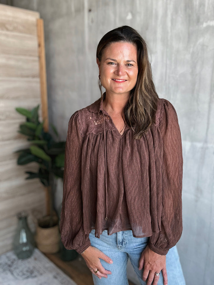 The Chancy Lace Trim Top