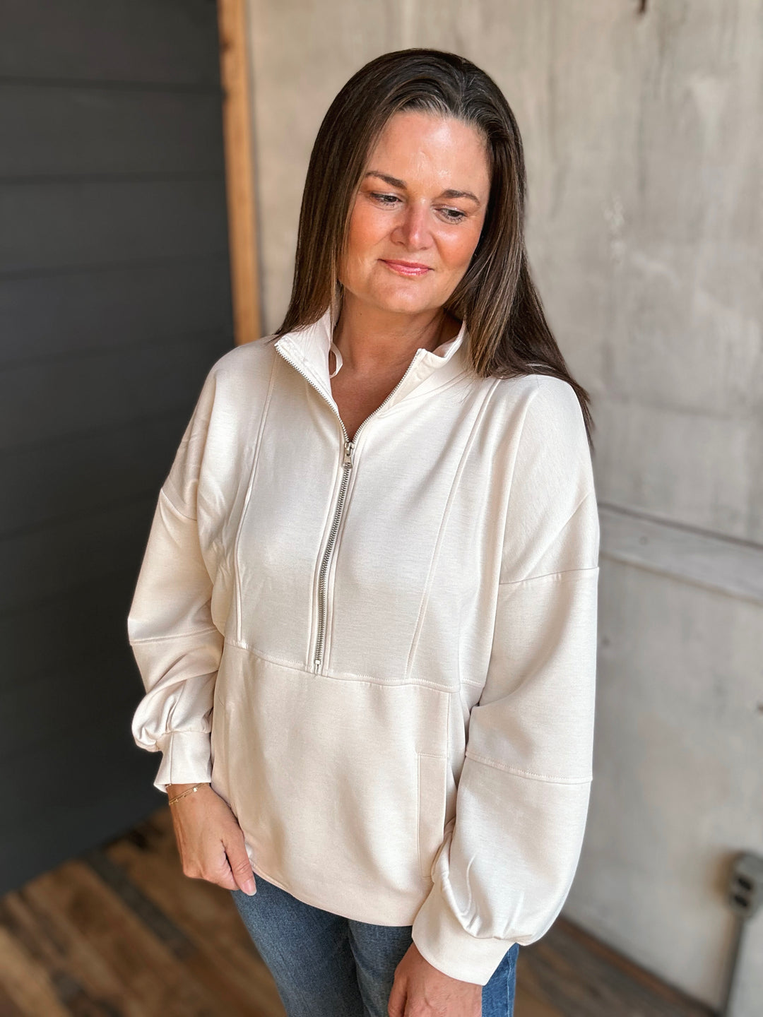 Drop Shoulder Pocket Top