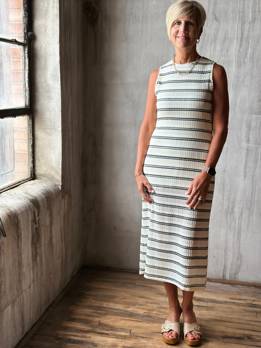 The Bellamy Stripe Midi