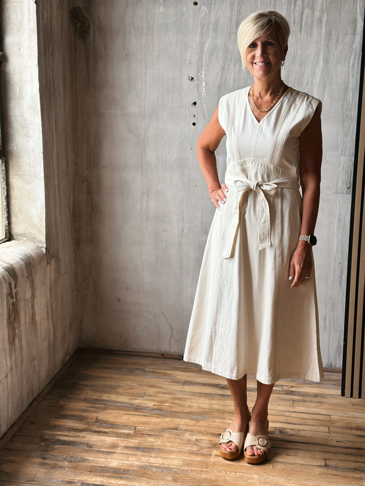 The Mirette Tie Waist Midi Dress