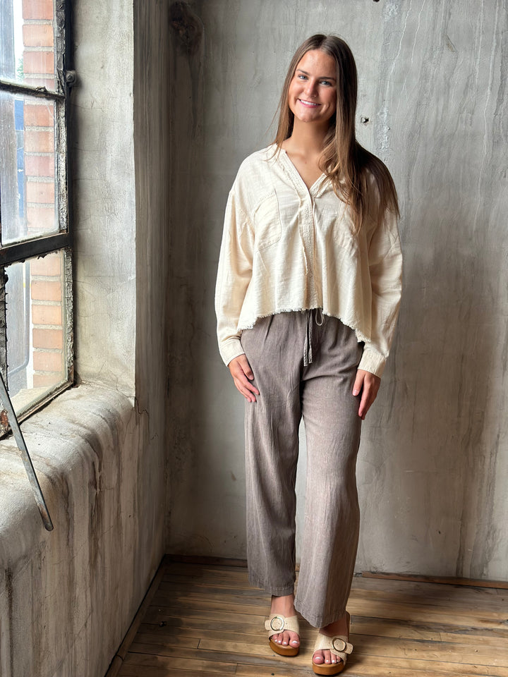 The Delia Lace Trim Top