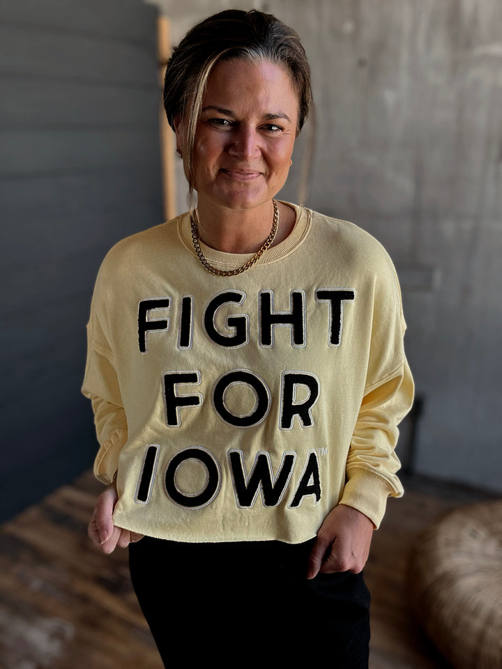 Iowa Perkins Chenille Cropped Longsleeve