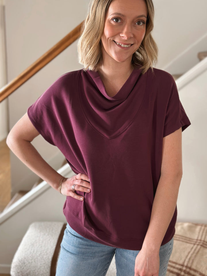 The Ease Cowl Neck Top