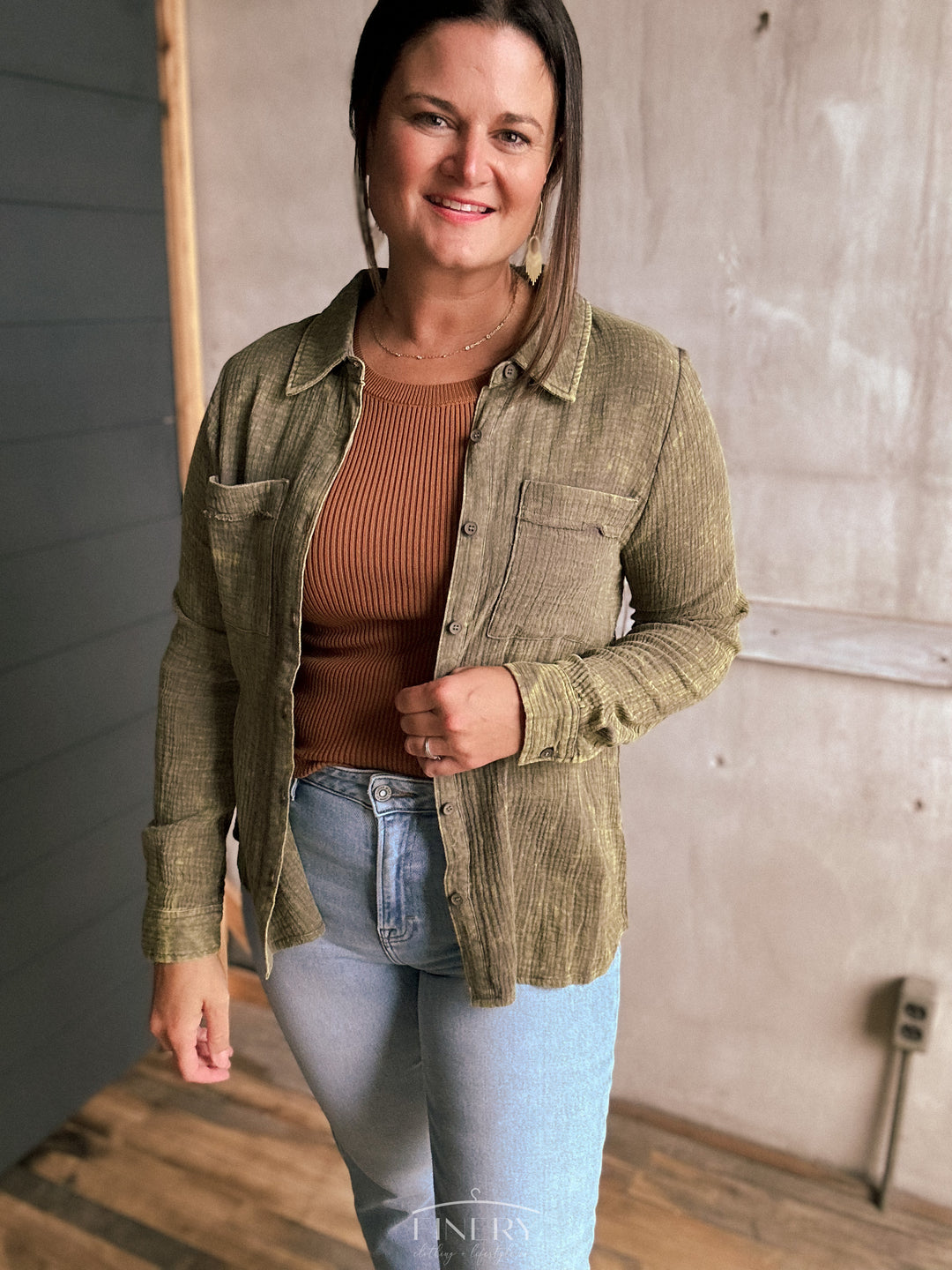 Tucker Gauze Top