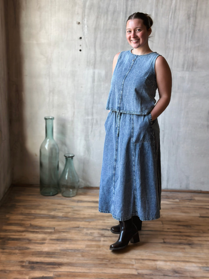 The Gentle Ease Denim Skirt