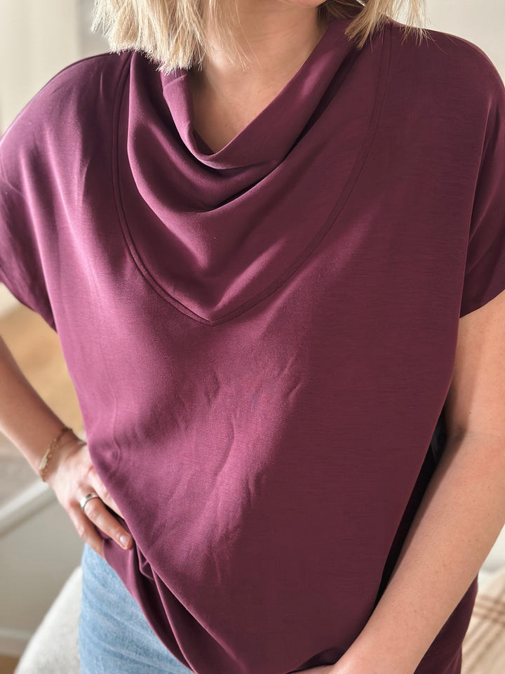 The Ease Cowl Neck Top