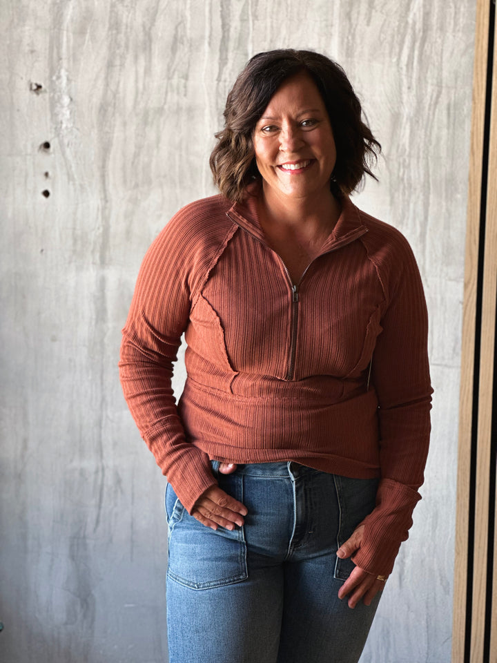 Tegan Half-Zip Top
