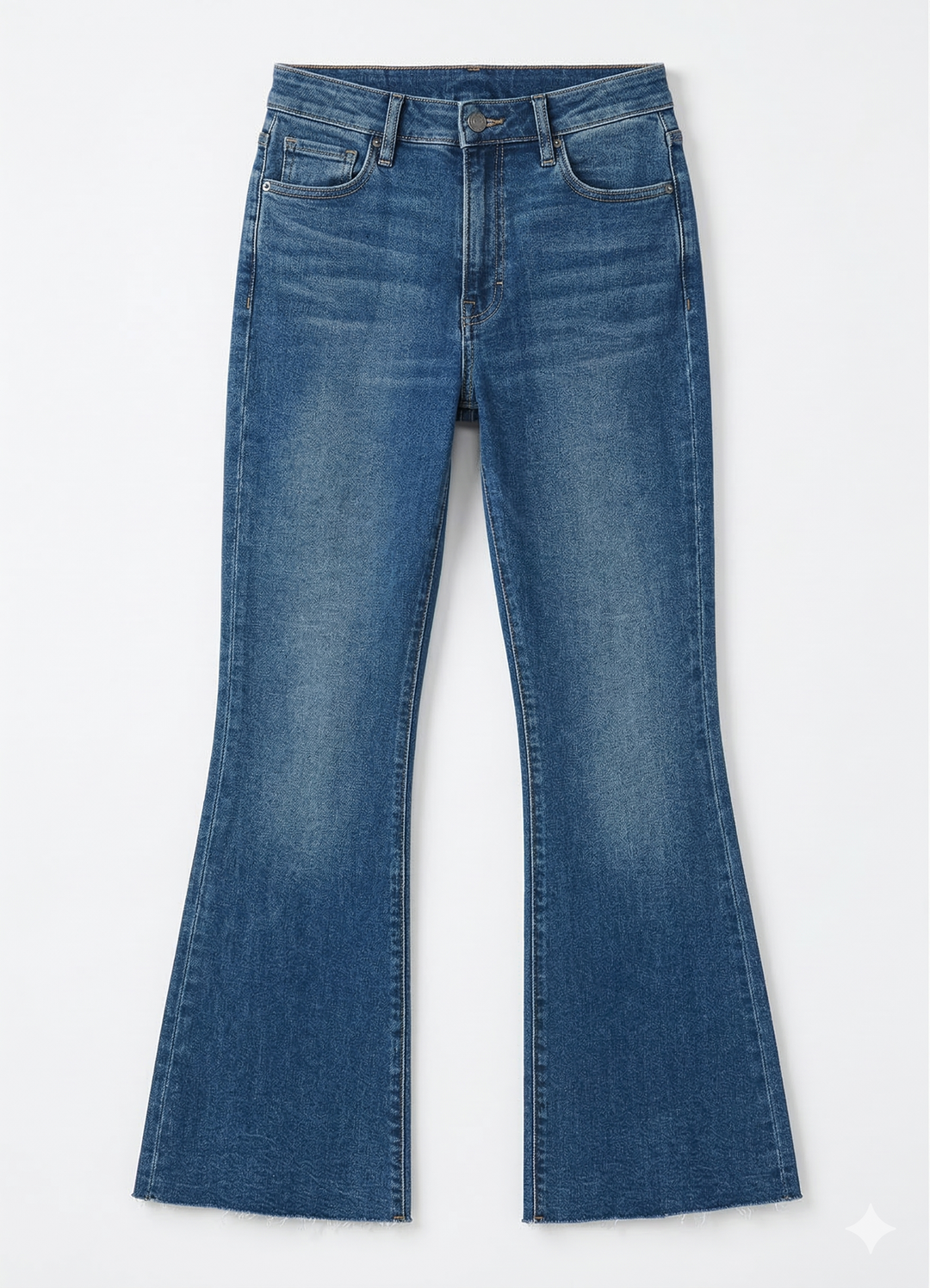 Clean Cut Cropped Flare Jeans