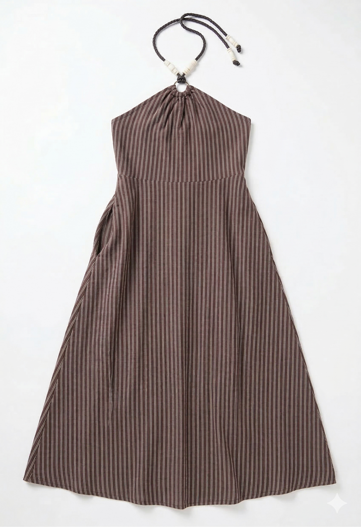 The Golden Hour Halter Dress
