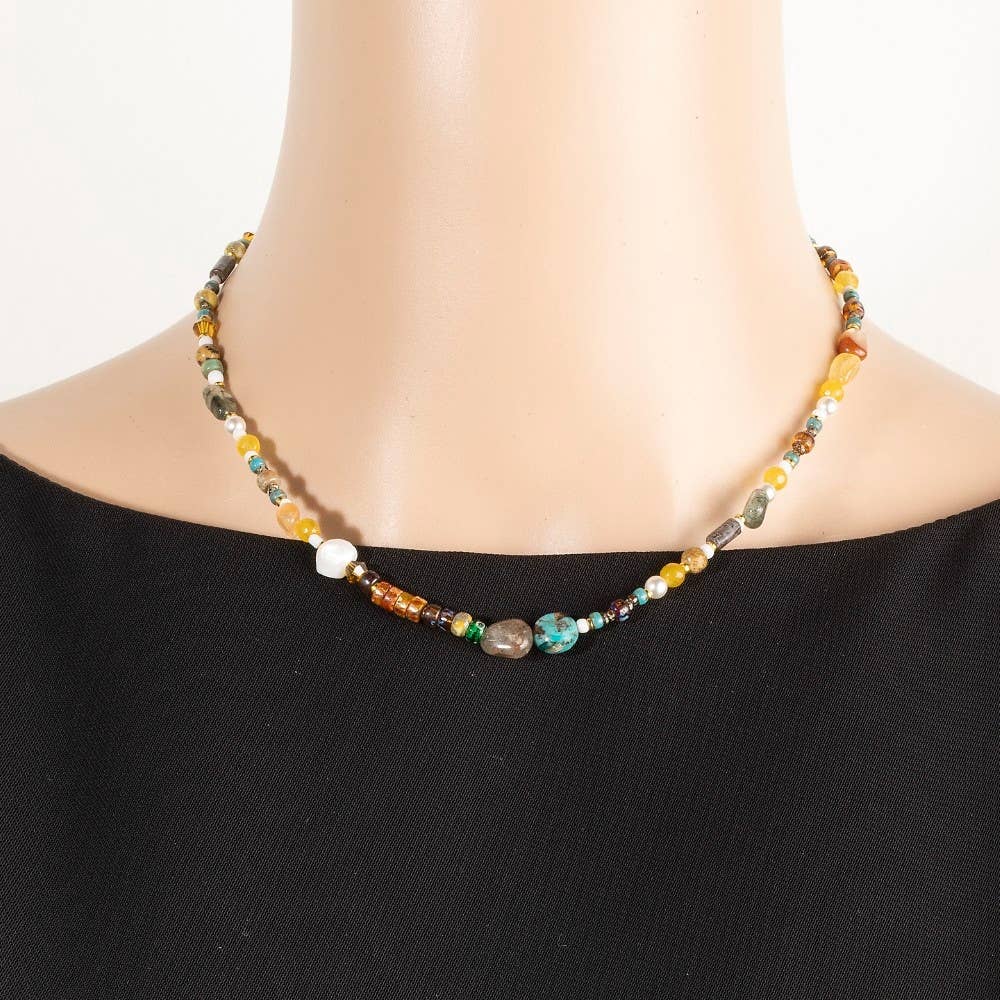 Assorted Stone Beaded Necklace