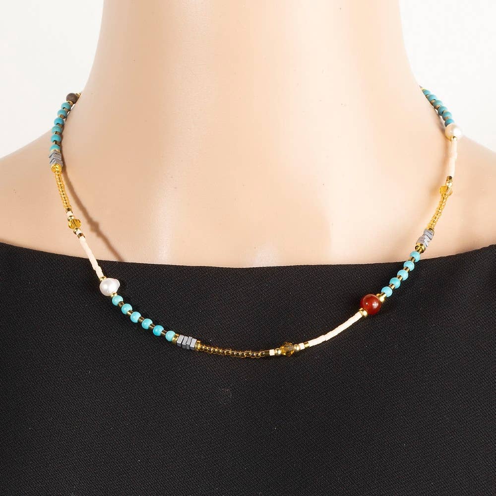 Assorted Pattern Beaded Necklace