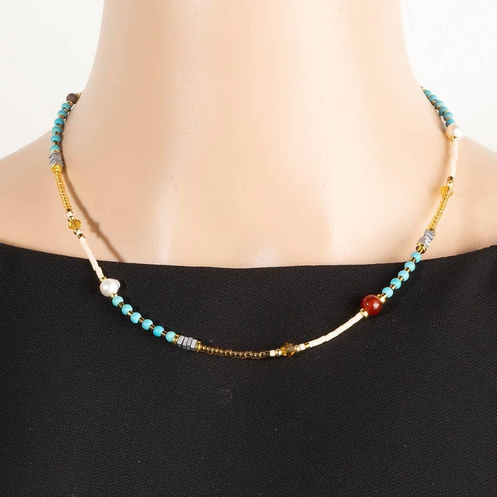 Assorted Pattern Beaded Necklace