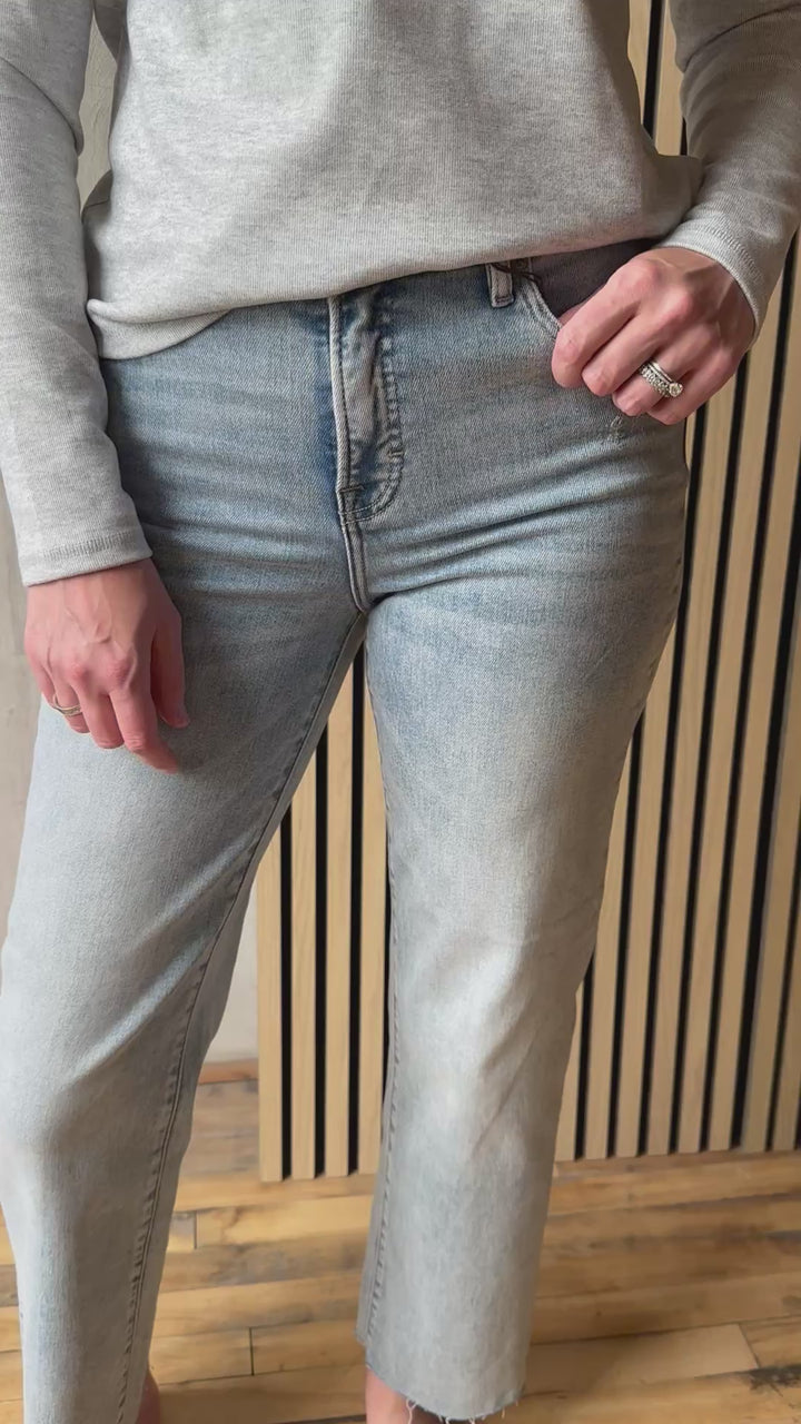 High Rise Straight Leg Jeans
