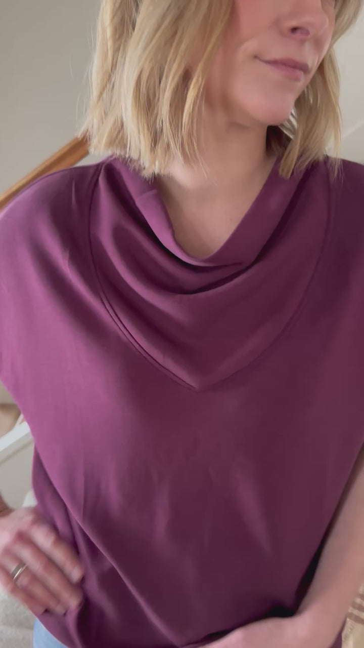 The Ease Cowl Neck Top