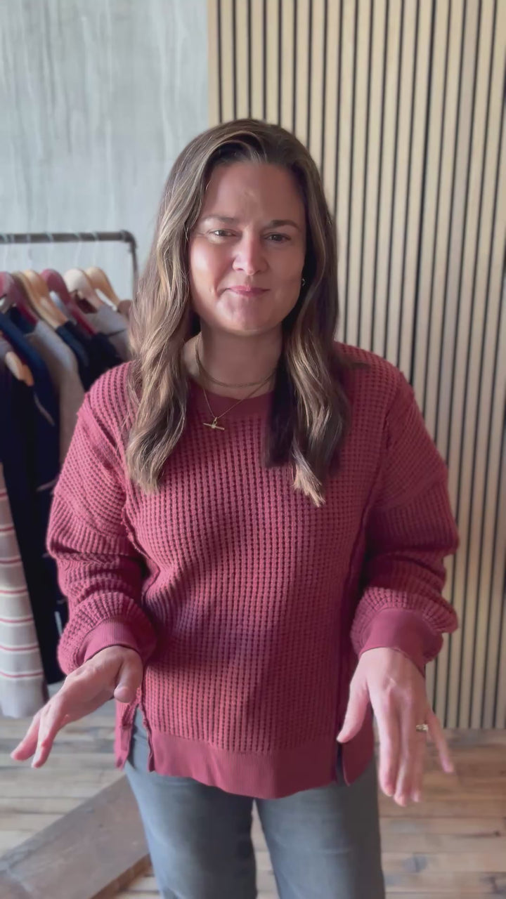 Gabby Waffle Top