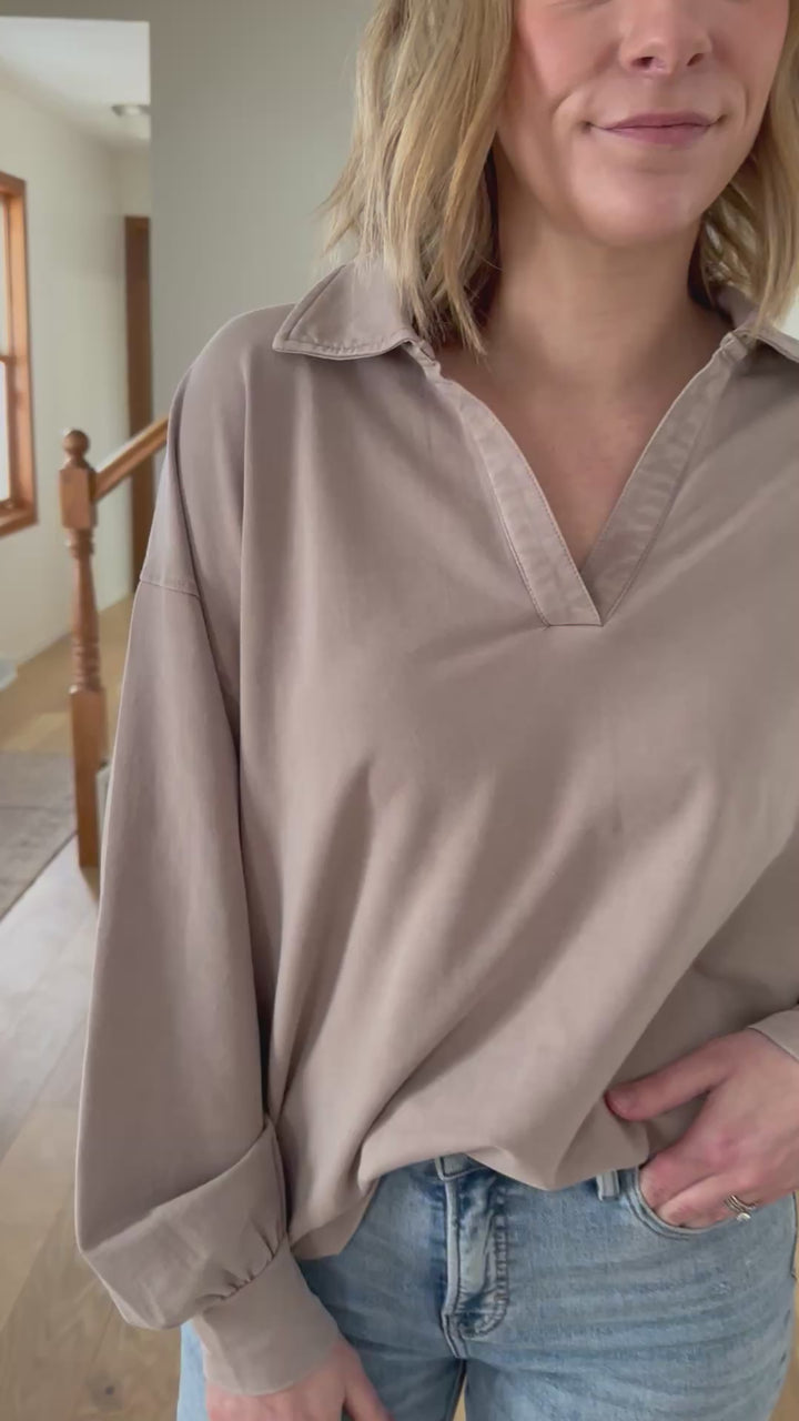 The Lived-In Collared Pullover
