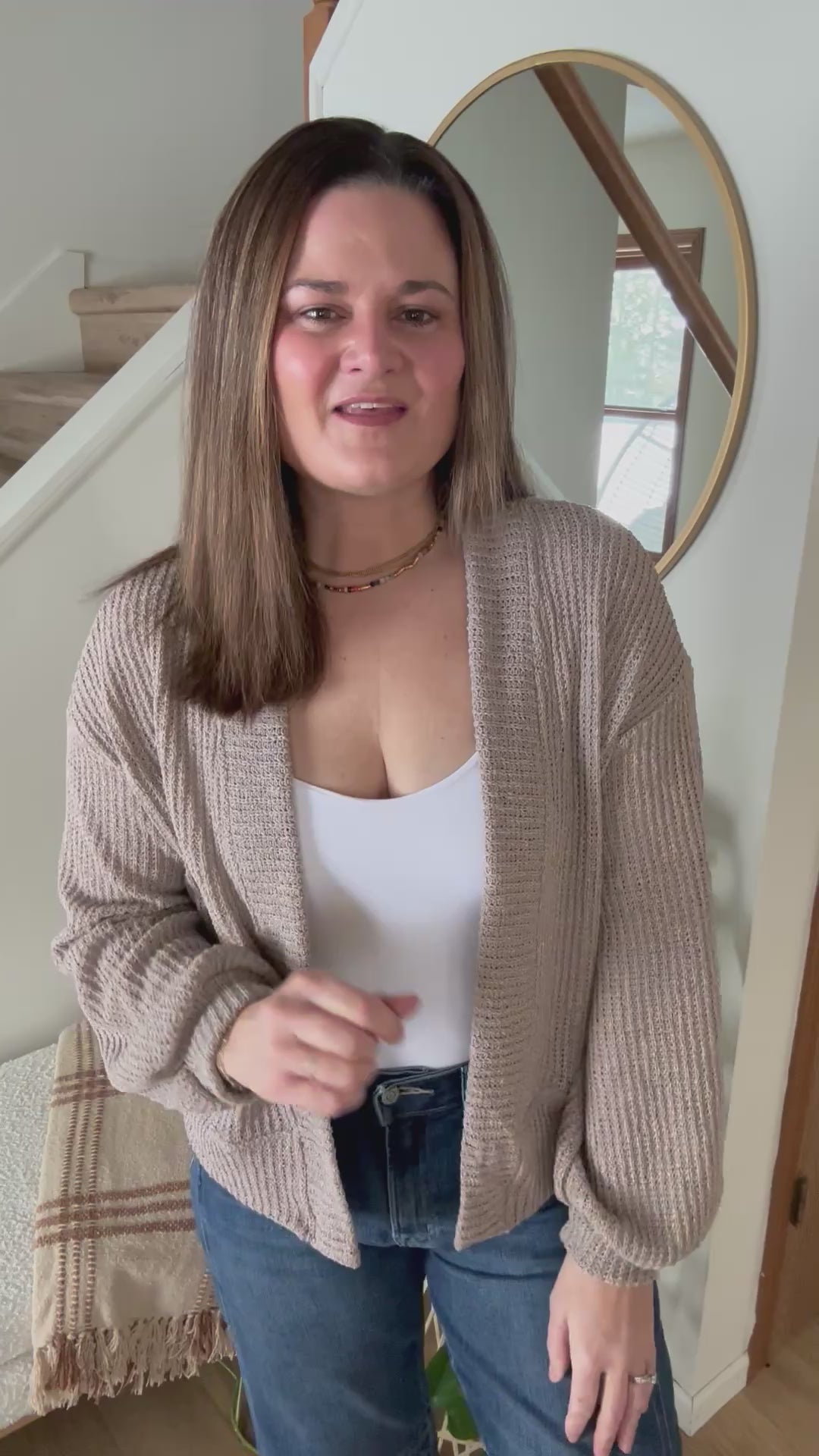 Calm Affects Cropped Cardigan