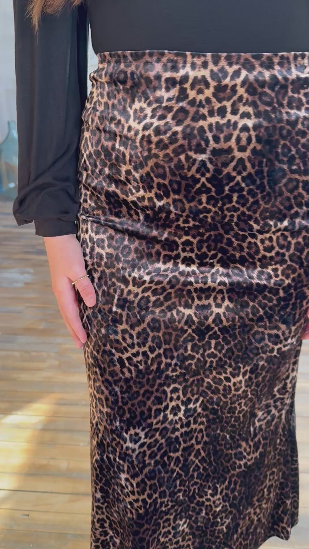 Carlo Leopard Skirt