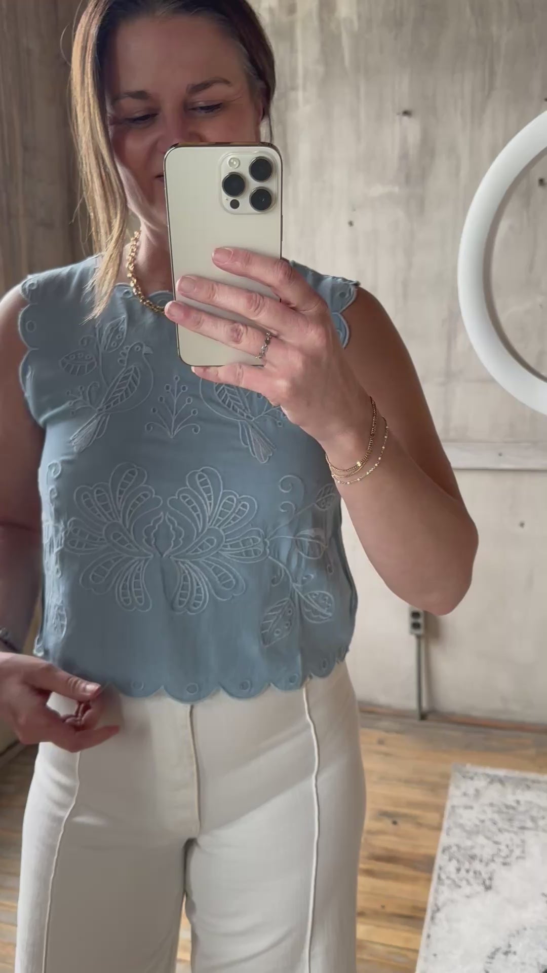 The Elara Embroidered Top