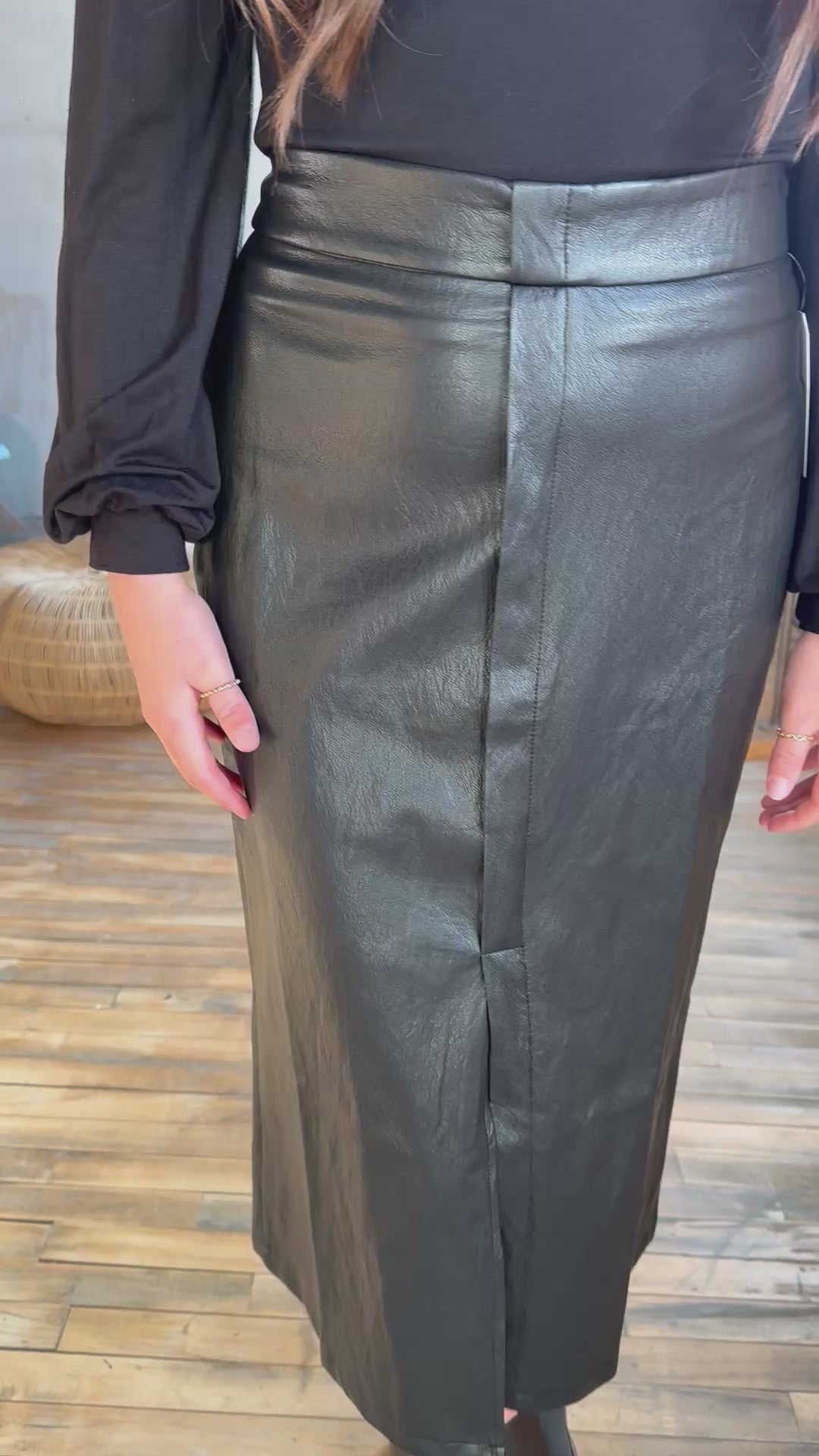 Lesley Vegan Leather Skirt